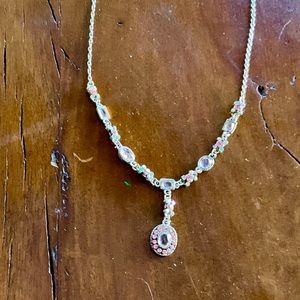 Apostle Creations Pink Crystals & Silver Beauty- Necklace